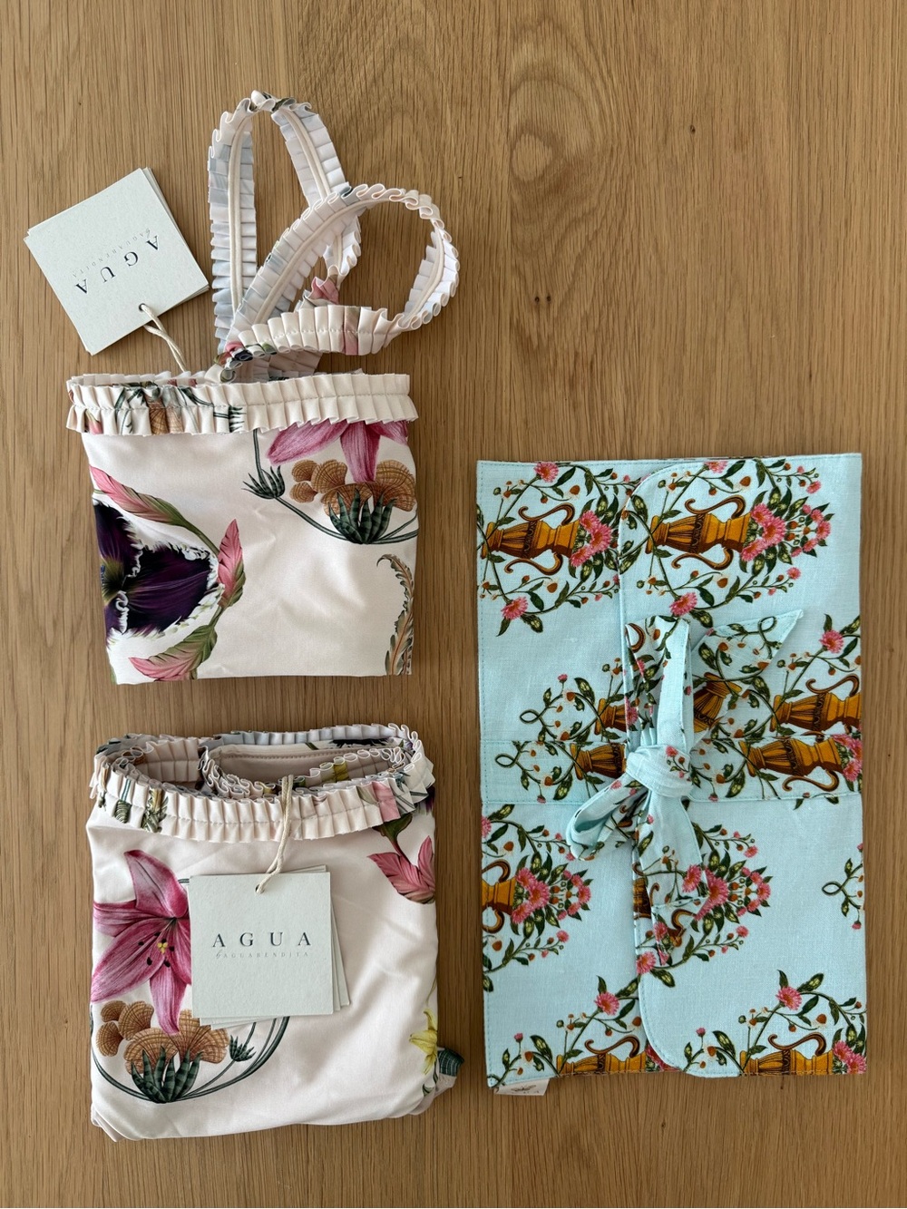 Agua by Agua Bendita Marina Floral-Trim High-Waist Bikini size L - Picture 8 of 8